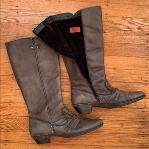 Grey Leather Boots Rieker